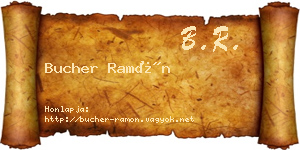 Bucher Ramón névjegykártya